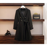 XL-5XL Plus Size Black Long Sleeve Elegant Dress