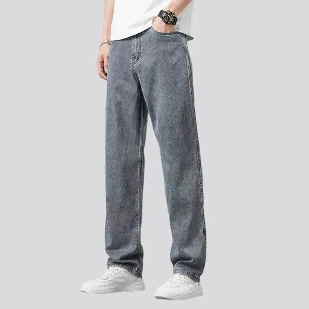 Lyocell high-waist jeans for men