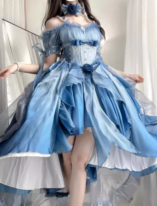 Alice In Wonderland Asymmetrical Retro Lolita Dress MK19189