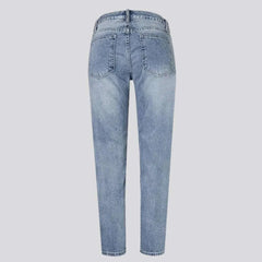 Embellished mid-waist jeans for ladies