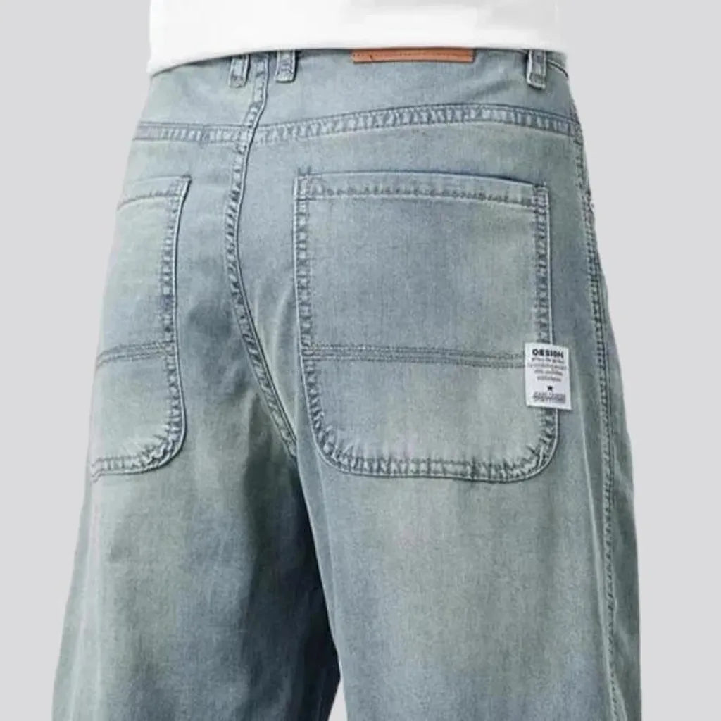 Lyocell high-waist jeans for men