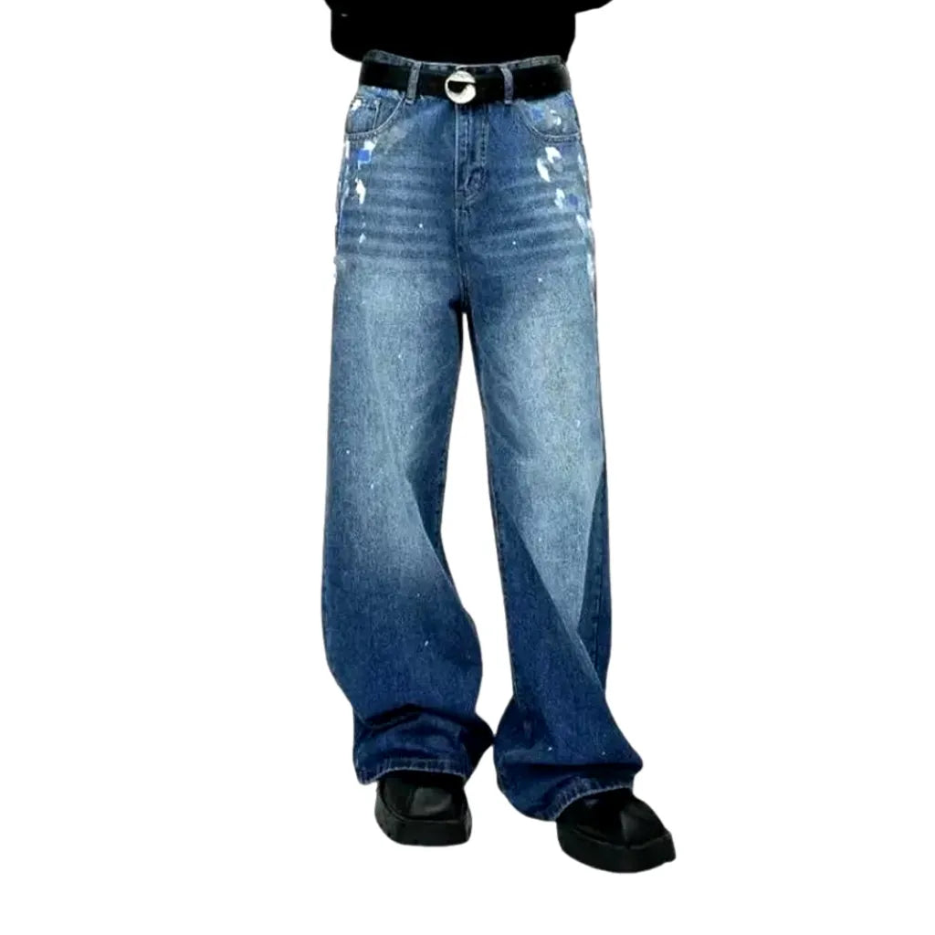 Mid rise trendy men's jeans