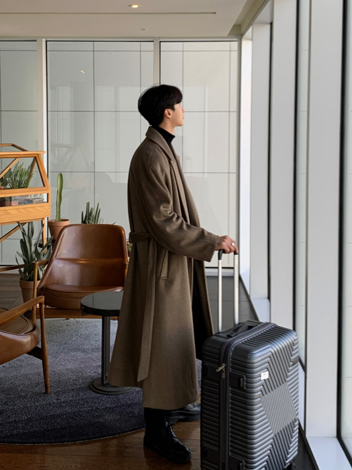 Loose Long Thick Cashmere Coat