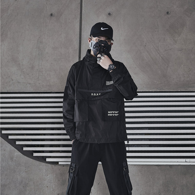 Multipockets Techwear Cargo Hooded Jacket