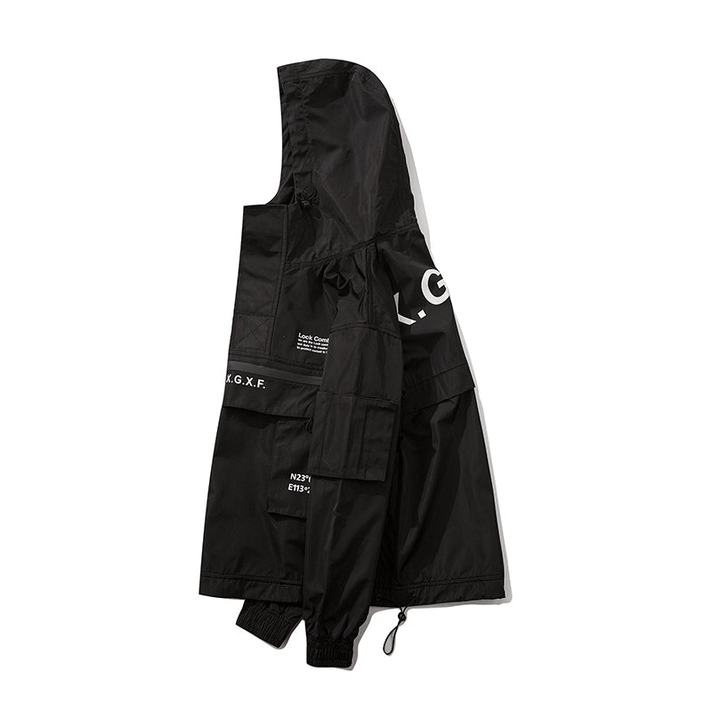 Multipockets Techwear Cargo Hooded Jacket