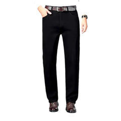 Monochrome straight fit high rise men's jeans