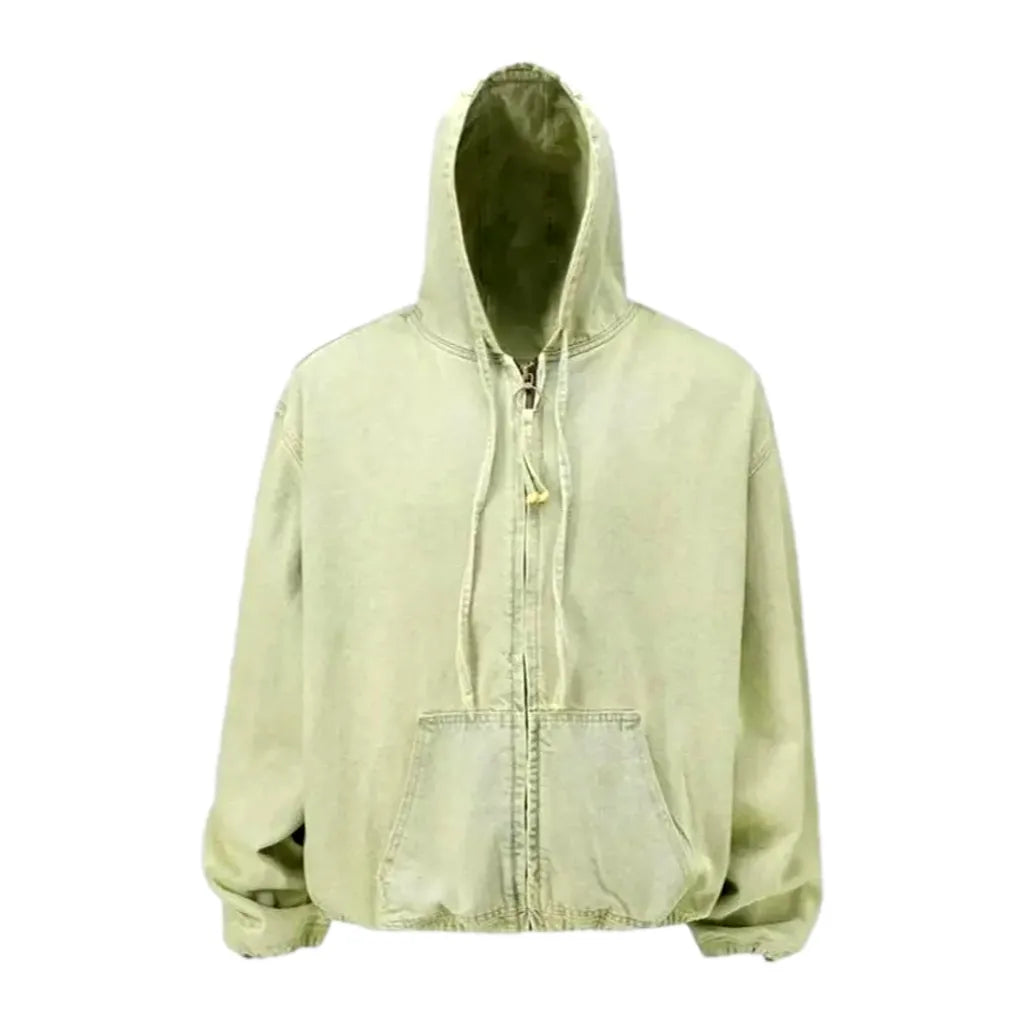Oversized soft men's jean jacket