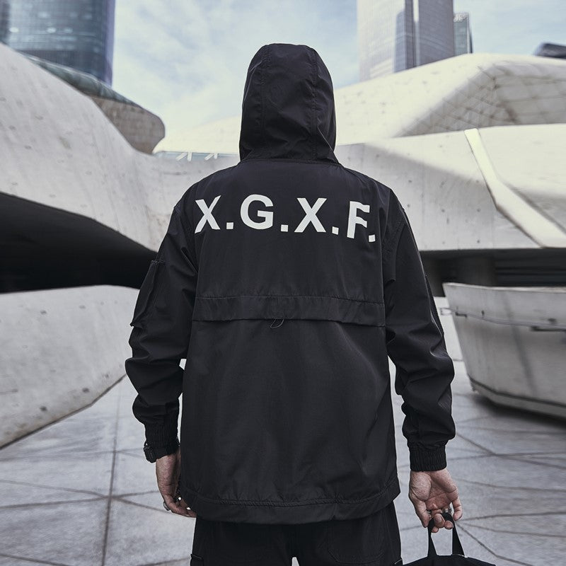 Multipockets Techwear Cargo Hooded Jacket