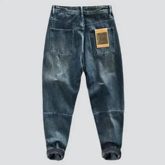 Sanded fleece jeans for men