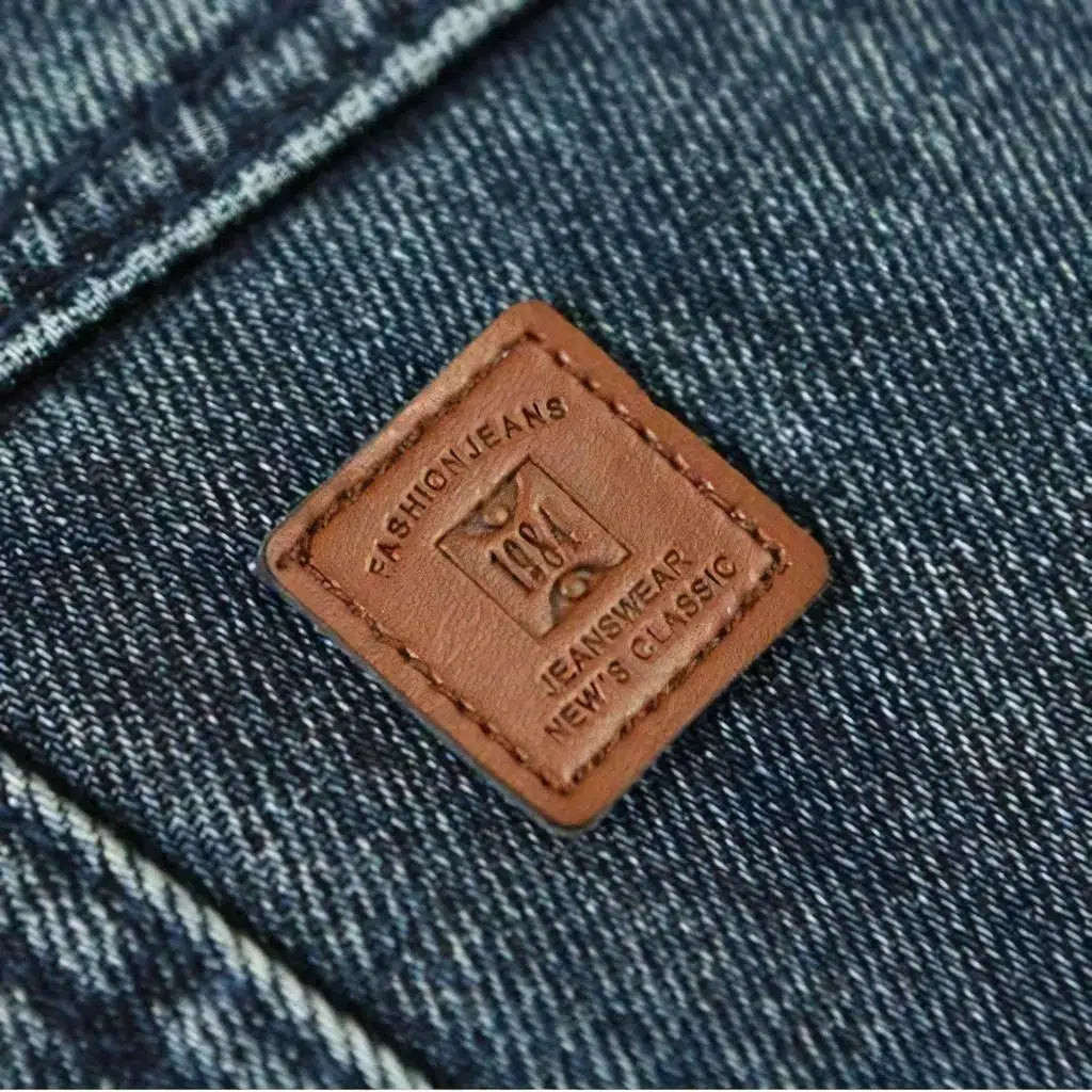 Sanded fleece jeans for men