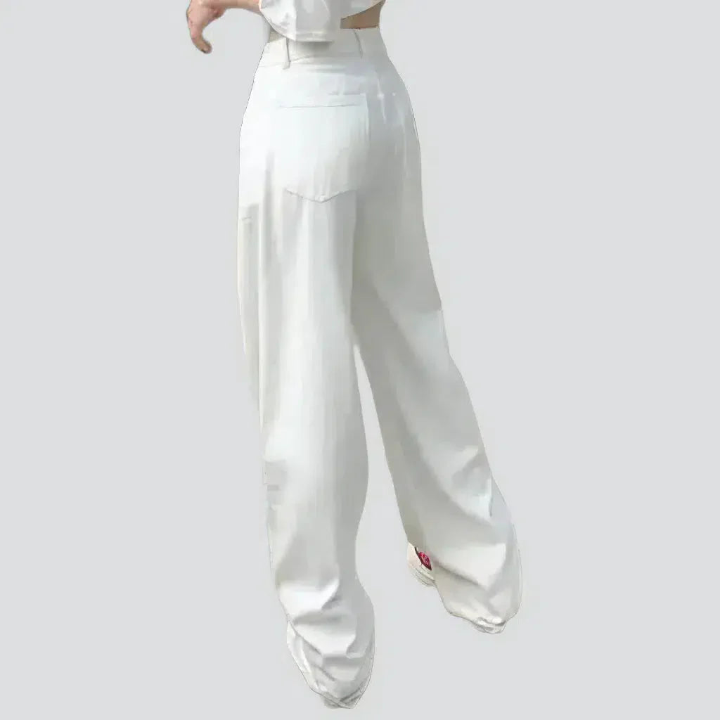 Floor-length color jeans for ladies