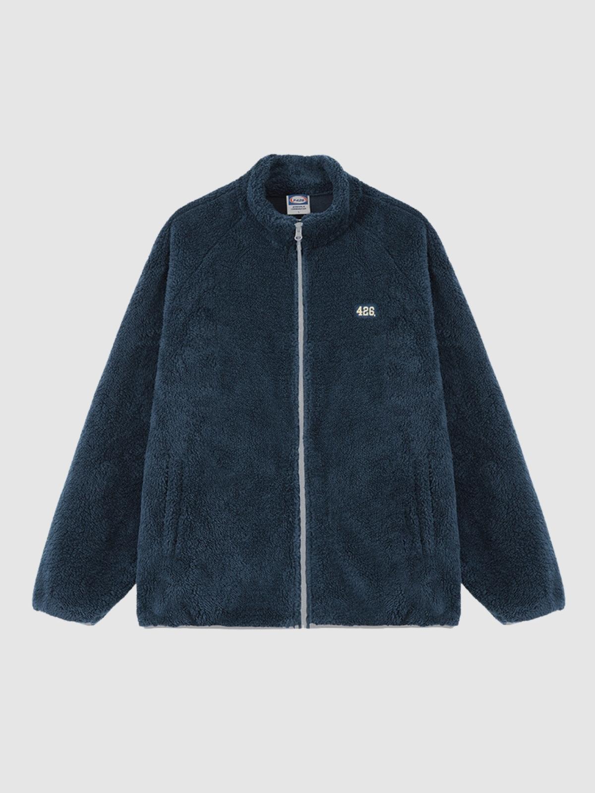 Loose Soft Coral Velvet Plush Jacket