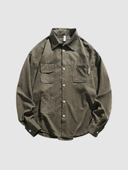 Retro Autumn Multi Pocket Shirt