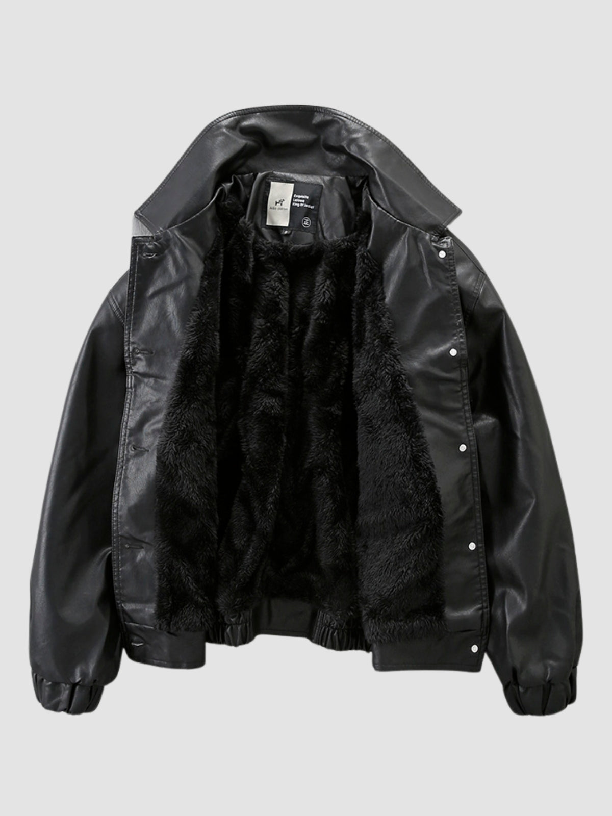 Retro Loose Motorcycle Suit Embroidered Leather Jacket