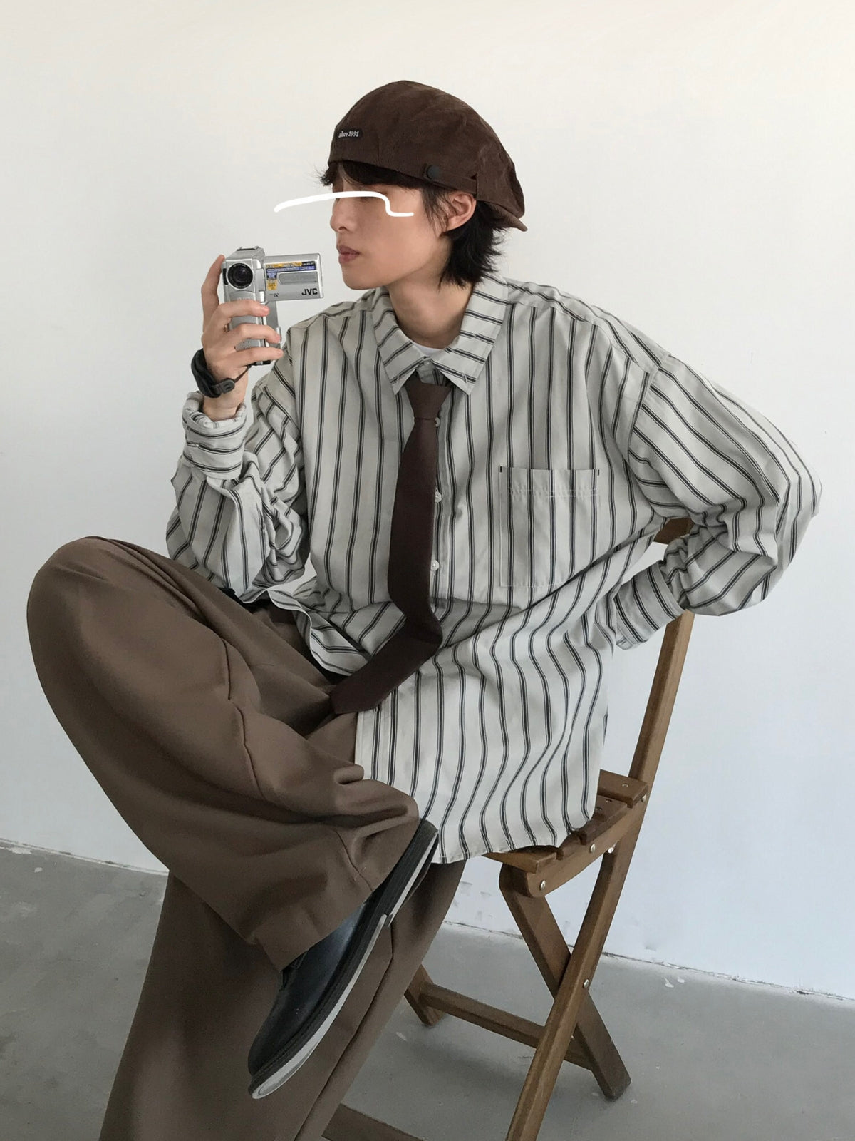 Long Sleeve Striped Casual Vintage Shirt