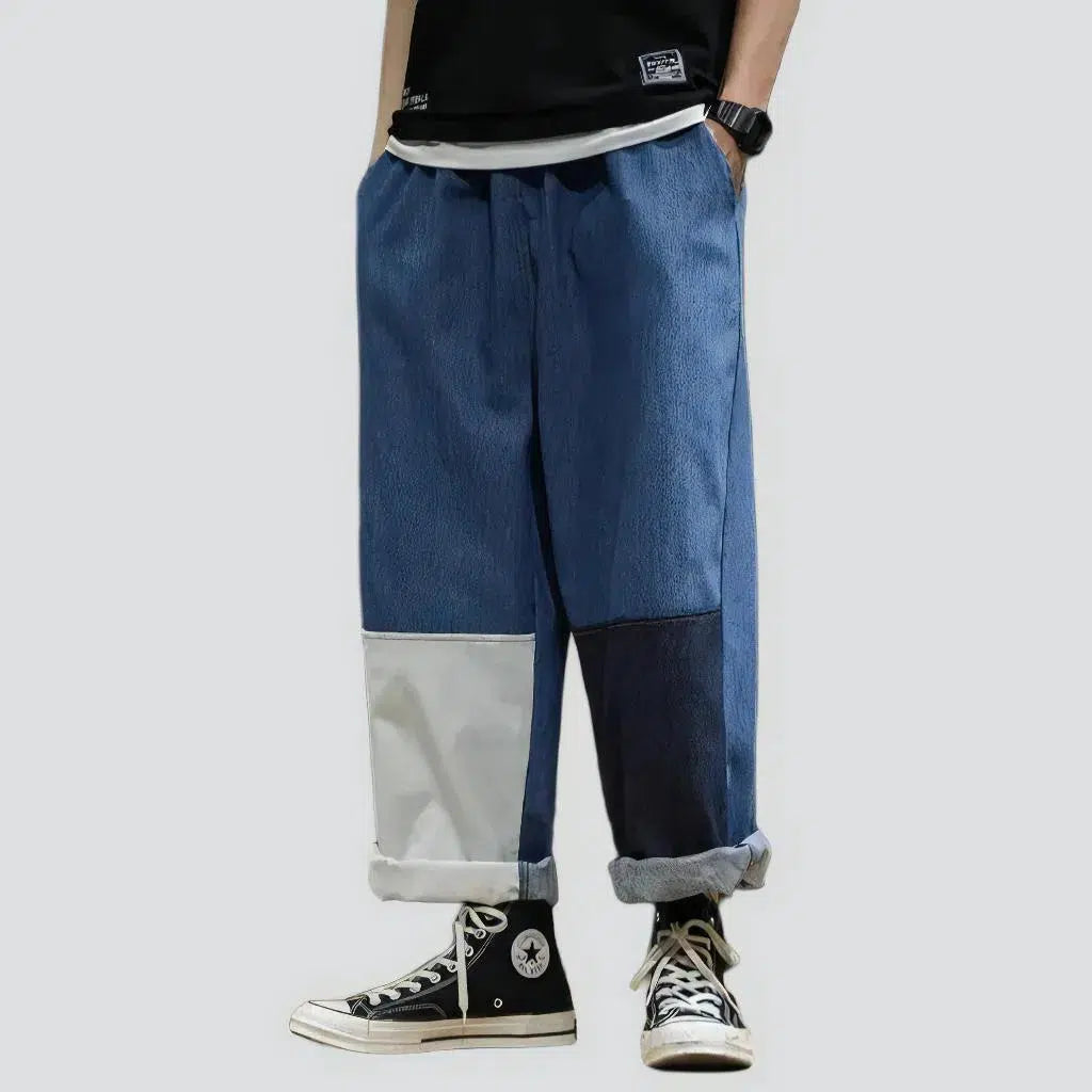 High-waist fashion jeans for men