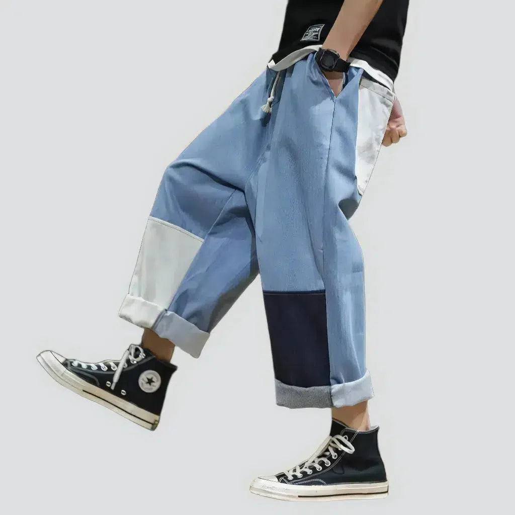 High-waist fashion jeans for men