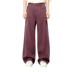 Trendy slouchy fashion high-rise men's jeans