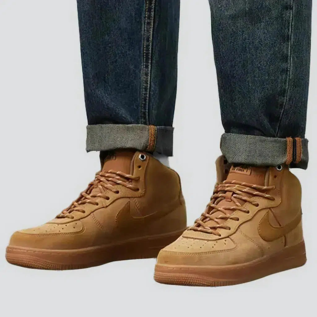 Whiskered fashion jeans for men