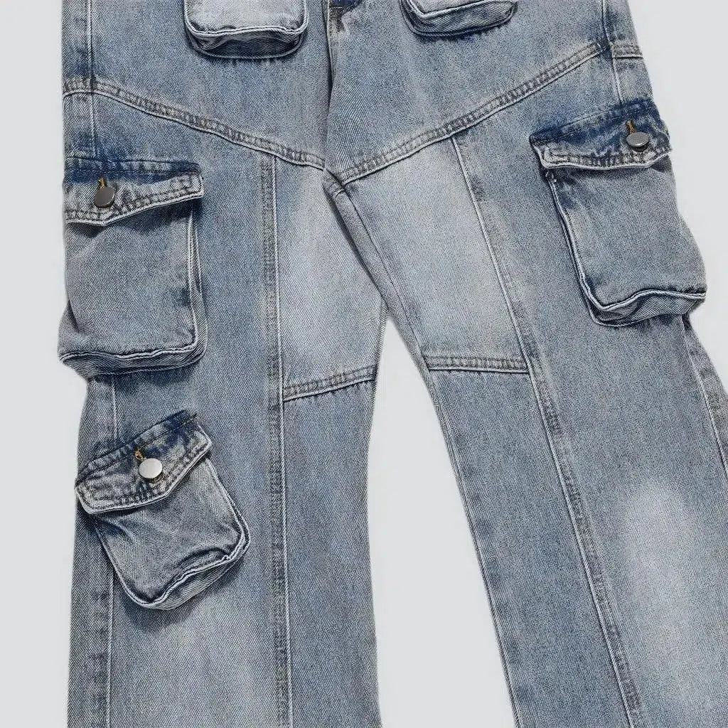 Patchwork stitching jeans for men