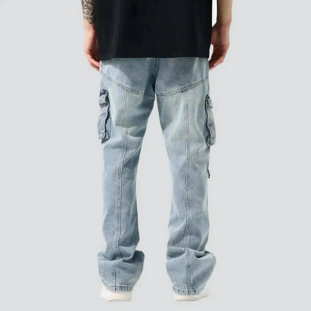 Patchwork stitching jeans for men