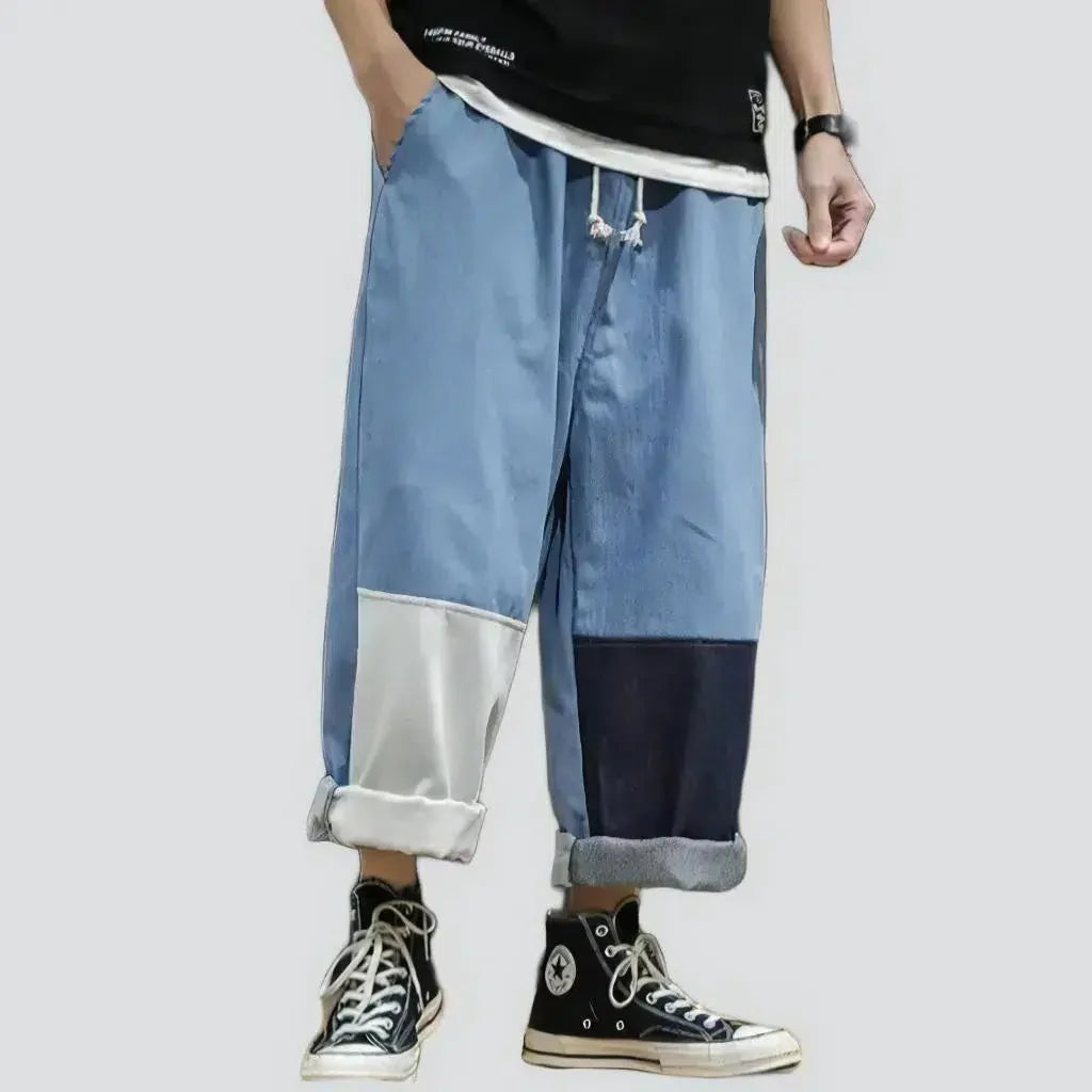 High-waist fashion jeans for men