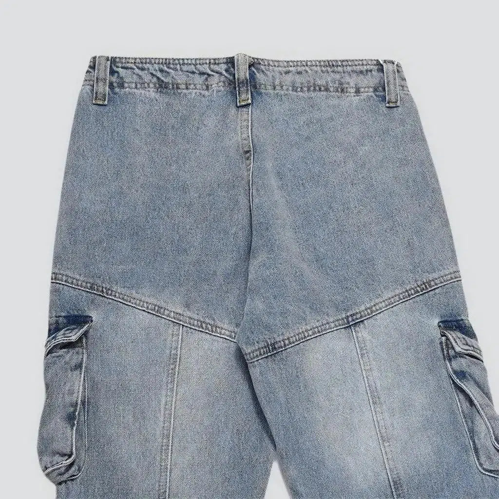 Patchwork stitching jeans for men