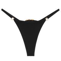 1pcs Low Rise Sexy Women G-string Heart Rhinestone Decor Sexy lingerie
