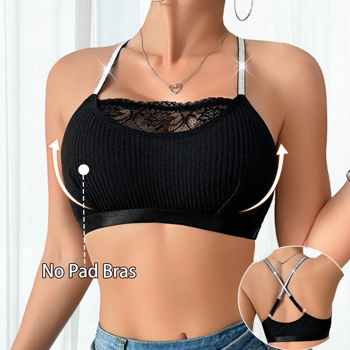 1pcs Ribbed Sexy Women's Bras