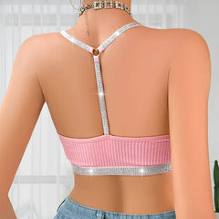1pcs Sexy Lace Floral Camisole No Pad Ribbed Sexy lingerie