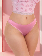 1pcs Women's Pink Satin Panties