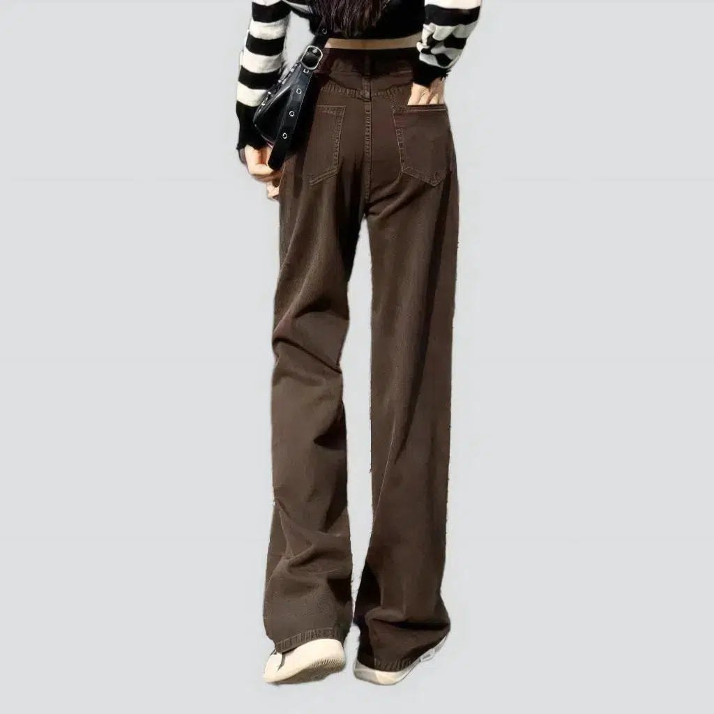 Color baggy jeans for women