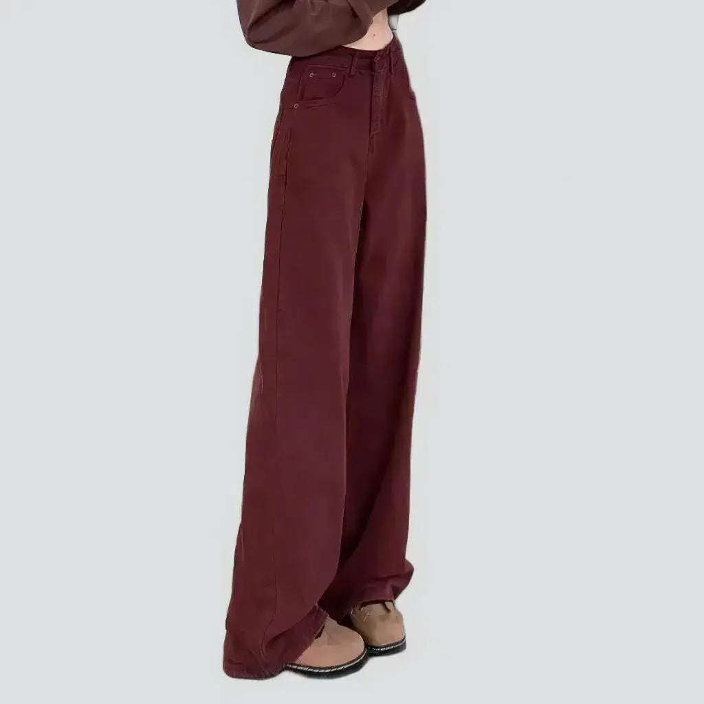 Color baggy jeans for women