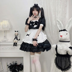 2 Colors Sweet Bows Maid Dress