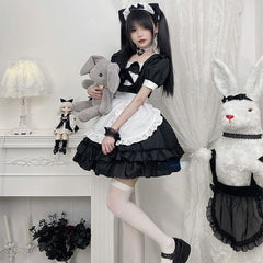 2 Colors Sweet Bows Maid Dress