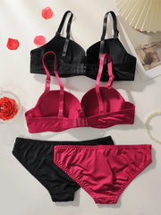 2-piece best-selling women's solid color lingerie