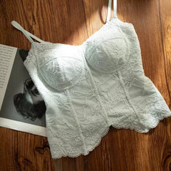 Hot Sale French Lace Camisole For Women Built-in Bra