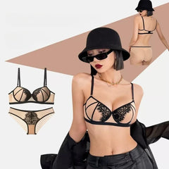 Trendy Retro Lace Push Up Bra