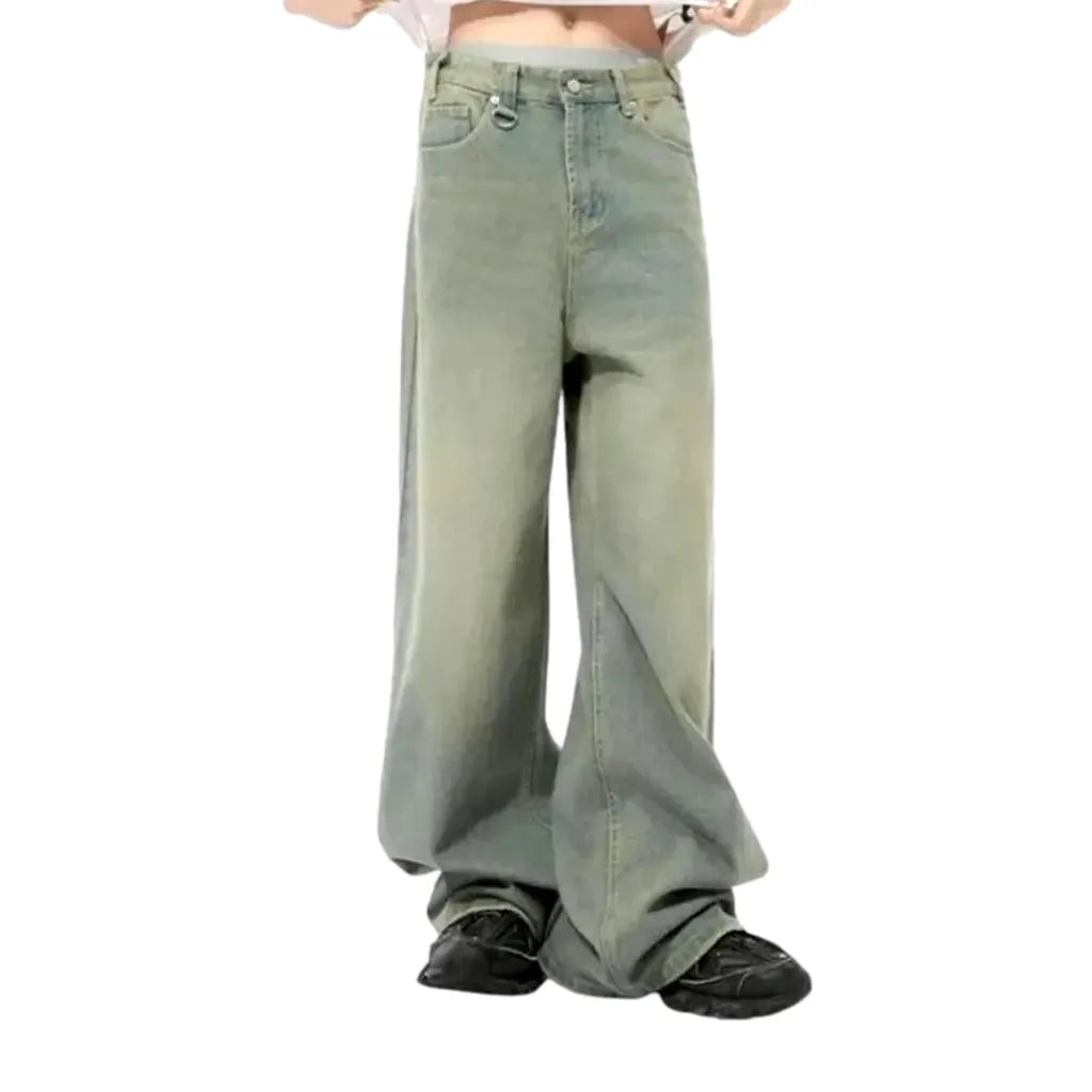 Fashion soft faded wash men's jeans