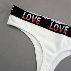 2PCS Gradual LOVE Cotton Thong