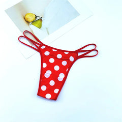 2PCS Leopard Camouflage Women G String Underwear