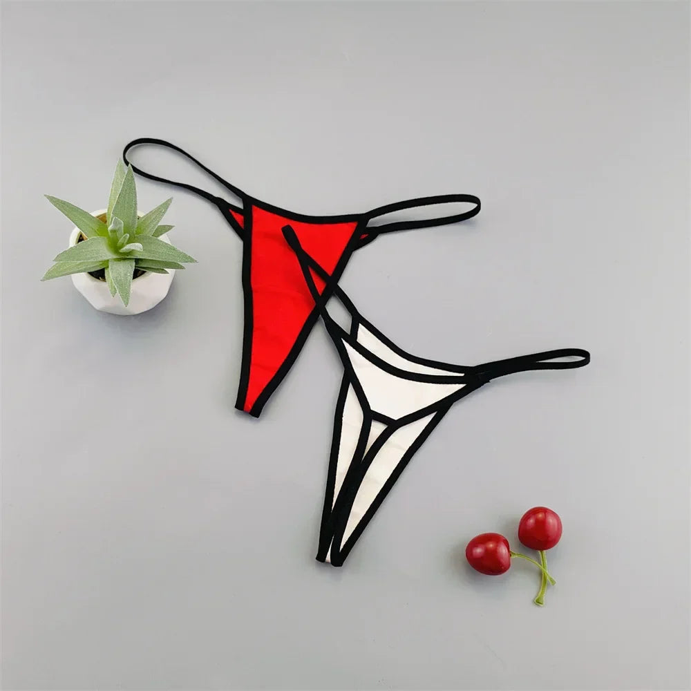 2PCS/Set Open Back Sexy Seamless Cotton Thongs