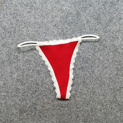 2PCS/Set Ribbed Cotton T Back G String Panty for Girls Thin Belt Underwear