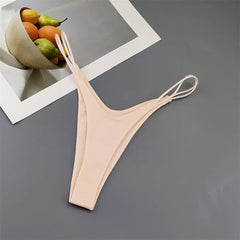2PCS Sexy V-shape High Cut Sports Cotton Thong