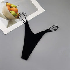 2PCS Sexy V-shape High Cut Sports Cotton Thong