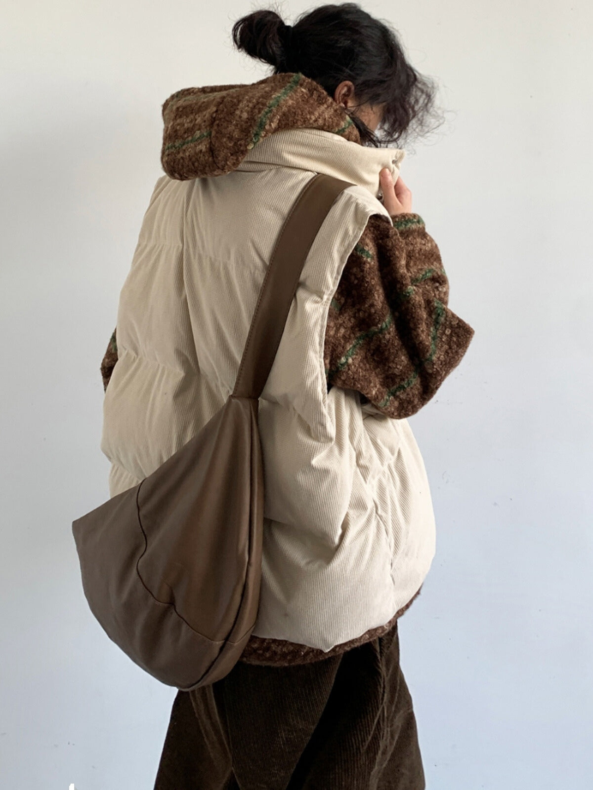 Corduroy Cotton Apricot Loose Vest