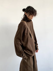 High Collar Loose Sweatshirt