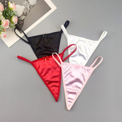2pcs Glossy Satin Thong