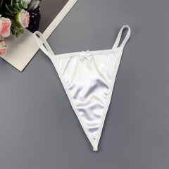 2pcs Glossy Satin Thong