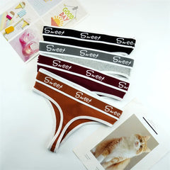 2pcs "Letters" Wide Waistband G String Cotton Pack Women Plus Size Comfortable Panties